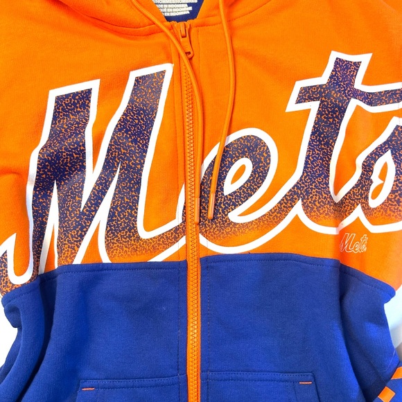 Fanatics Orange and Blue Mets Zip-Up Hoodie - Picture 3 of 8